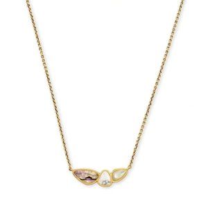 KENDRA SCOTT Ivy Short Pendant Necklace, White Mix